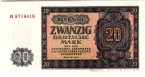 ГДР 20 марок 1955