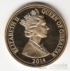 Гибралтар 1 крона 2014 Первая Мировая Война - самолеты