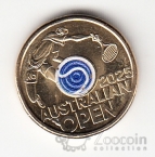 Австралия 2 доллара 2025 Открытый чемпионат Австралии по теннису-2025 - мужчина с синим мячом