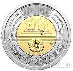 Канада 2 доллара 2025 Чествование неизвестного солдата Канады