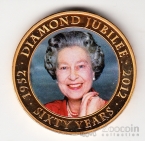 Острова Кука 1 доллар 2012 60 лет Правления королевы Елизаветы II №5
