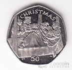 Остров Мэн 50 пенсов 2002 Рождество