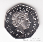 Остров Мэн 50 пенсов 2002 Рождество