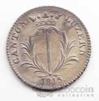 Швейцария - кантон Люцерн 2 1/2 батцен 1815