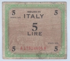 Италия 5 лир 1943