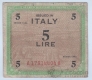 Италия 5 лир 1943