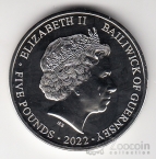 Джерси 5 фунтов 2022 70 лет правлению Королевы Елизаветы II