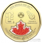 Канада 1 доллар 2026 Чемпионат мира по футболу FIFA (цветная)