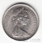 Великобритания 5 пенсов 1970