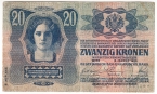 Австрия 20 корон 1913 С надпечаткой