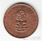 Новая Зеландия 1/2 пенни 1944