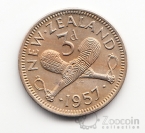 Новая Зеландия 3 пенса 1957