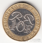 Монако 10 франков 2000