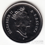 Канада 25 центов 2003 День Канады (цветная)