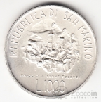 Сан-Марино 1000 лир 1978 Лев Толстой