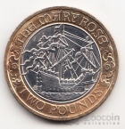 Великобритания 2 фунта 2011 Корабль Мэри Роуз