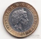 Великобритания 2 фунта 2011 Корабль Мэри Роуз