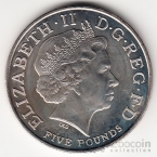 Великобритания 5 фунтов 2008 Королева Елизавета I