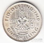 Великобритания 1 шиллинг 1939 (Шотландский тип)