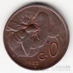 Италия 10 сентезими 1923