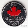 Канада 25 центов 2001 День Канады (цветная)