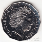 Австралия 50 центов 2001 100 лет Федерации - Тасмания