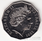Австралия 50 центов 2001 100 лет Федерации - Южная Австралия