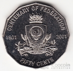 Австралия 50 центов 2001 100 лет Федерации - Южная Австралия