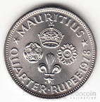 Маврикий 1/4 рупии 1978