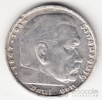 Германия 5 марок 1939 Гинденбург A