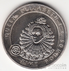 Олдерни 5 фунтов 2006 Королева Елизавета I