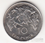 Остров Святой Елены 10 пенсов 1991