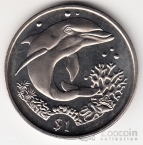 Брит. Виргинские острова 1 доллар 2004 Дельфин