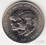 Великобритания 25 пенсов 1981 Свадьба принца Чарльза и Дианы