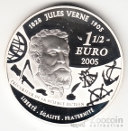 Франция 1 1/2 евро 2005 Жюль Верн - 20.000 лье под водой Подводная лодка