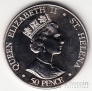 Остров Святой Елены 50 пенсов 2001 Королева Виктория