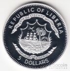 Либерия 5 долларов 2009 Великие полководцы - Шарль де Голль