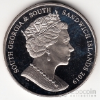 Южная Георгия и Южные Сандвичевы острова 2 фунта 2019 200 лет со Дня Рождения Королевы Виктории №2