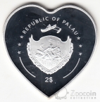 Палау 2 доллара 2012 Сердце -