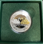 Казахстан 200 тенге 2021 Тотемное животное - Лебедь (proof-like, коробка)