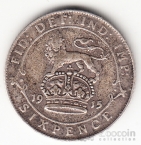 Великобритания 6 пенсов 1915