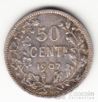Бельгия 50 сентим 1907 Belgen
