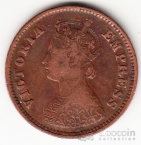 Индия - Британская Индия 1/2 пайса 1897