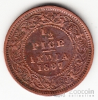 Индия - Британская Индия 1/2 пайса 1897