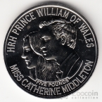 Гернси 5 фунтов 2011 Свадьба принца Уильяма и Кэтрин Миддлтон