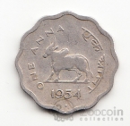 Индия 1 анна 1954