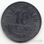 Германия - Брауншвейг 10 пфеннигов 1921 Нотгельд