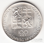 Чехословакия 100 крон 1991 200 лет со дня смерти Моцарта