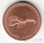 Тристан да Кунья 1 пенни 2008 Рак