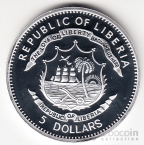 Либерия 5 долларов 2010 Великие полководцы - Марк Антоний